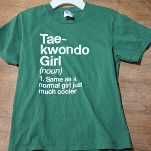 Port and Company Green Taekwondo Girl Tee